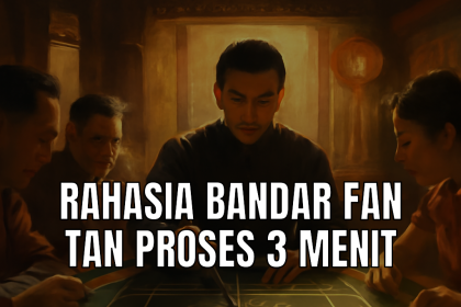 Ilustrasi meja kasino Asia dengan permainan Fan Tan.